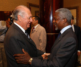 Reunión Presidente Lagos con Kofi Annan