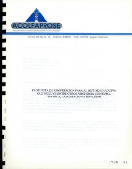 Propuesta de Cooperación para Sector Educativo que Incluye Asistencia Científica Técnica Capacita...