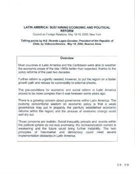 Latin America: Sustaining economic and political reform