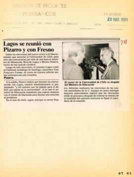 Artículos de prensa publicados entre 20 y 22 de marzo de 1990 relativos a actividades del Ministr...