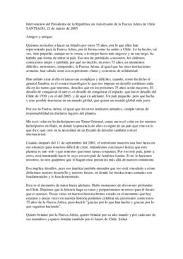 Intervención del Presidente de la República en Aniversario de la Fuerza Aérea de Chile