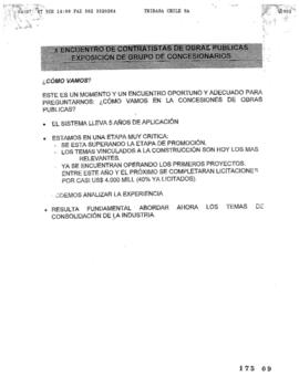 X Encuentro de Contratistas de Obras Públicas. Exposición de grupo de concesionarios