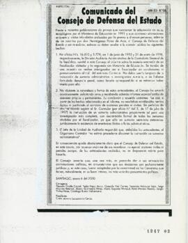 Declaración Pública del Consejo de Defensa del Estado relativa a Adquisiciones de Aulas Tecnológi...