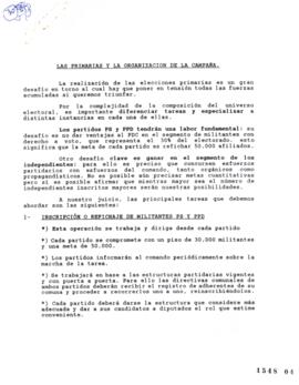 Las Primarias y la Organización Campaña Presidencial de Ricardo Lagos
