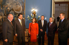 Presidente Ricardo Lagos junto a Canciller de Ecuador