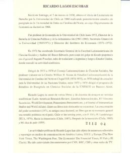 Biografía de Ricardo Lagos E