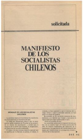 Manifiesto de los Socialistas Chilenos