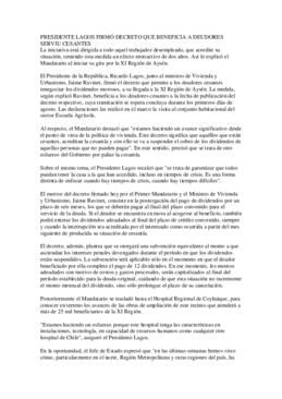 Visita conjunto habitacional Escuela Agrícola, Coyhaique