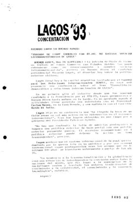 Comunicado de Prensa relativo a Declaraciones de Ricardo Lagos en Argentina Relacionadas con Trat...