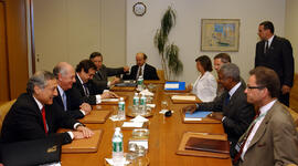 Reunión Presidente Ricardo Lagos y Secretario General de la ONU Kofi Annan