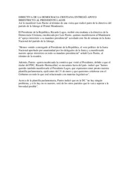 Reunión con la directiva del partido Demócrata Cristiano