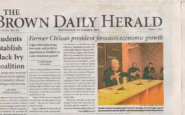 Former chilean president forecasts economic growth. Artículo de prensa