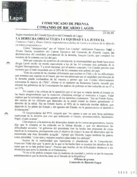 La derecha obstaculiza la equidad y la justicia. Según miembros del Comité Ejecutivo del Comando ...