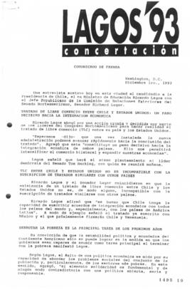 Comunicado de Prensa relativo a Audiencia de Ricardo Lagos con Senador Norteamericano Richard G. ...