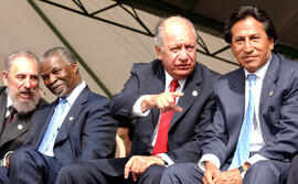 El Presidente Ricardo Lagos, asiste a la Transmisión del Mando Presidencial en Brasil