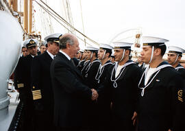 Visita Buque Escuela Esmeralda, al iniciar crucero instrucción