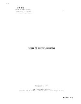 Taller de Política Educativa