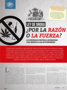 Ley de droga. Por la razón o la fuerza?. La cruzada contra las drogas o el miedo a las autonomías...