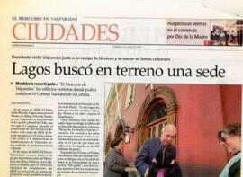Lagos buscó en terreno una sede