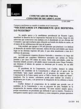 Necesitamos un Presidente que defienda lo nuestro. Cuequeros manifestaron su respaldo al candidat...