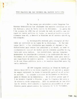 Voto Político de XXV Congreso de Partido Socialista de Chile