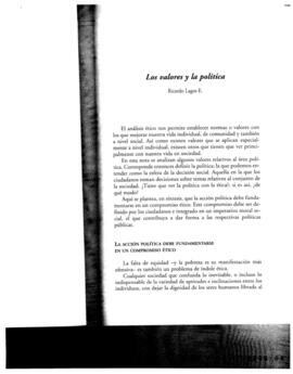 Los Valores y la Política en Chile: Los Desafíos éticos del presente. Artículo