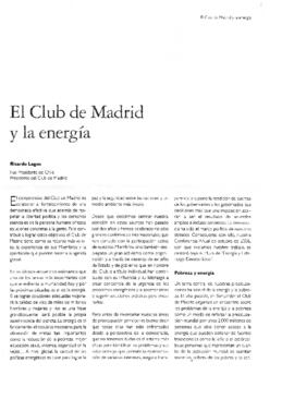 El club de Madrid y la energía