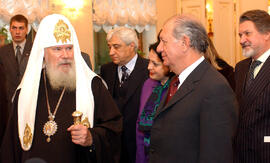 Reunión con Patriarca Alexey II