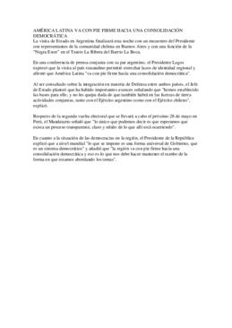 Conferencia de prensa conjunta Presidente Argentino