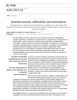 Socialdemocracia, solidaridad, internacionalismo. Columna de Ricardo Lagos