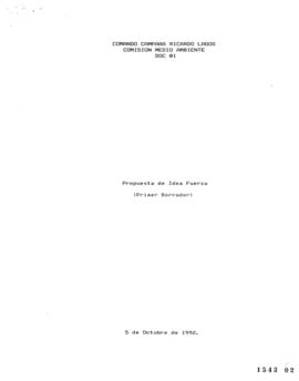 Propuesta de Ideas Fuerza Comisión Medio Ambiente Precandidatura Presidencial Ricardo Lagos