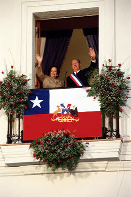 Presidente Ricardo Lagos llega al Palacio La Moneda