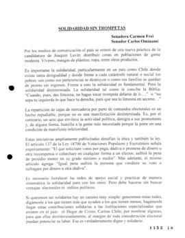 Solidaridad sin trompetas
