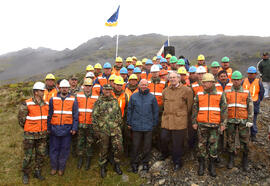 Presidente Lagos Visita Obras de Construcción Senda Vicuña-Yendegaia