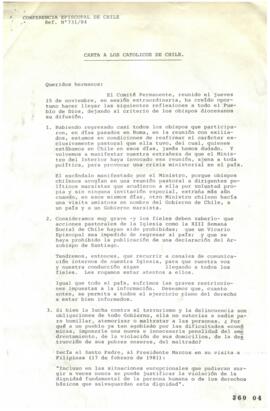 Carta a los Católicos de Chile