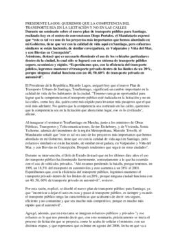 Asiste a la inauguración del seminario Transantiago en marcha