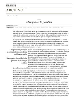 El respeto a la palabra. Columna de opinión de Ricardo Lagos