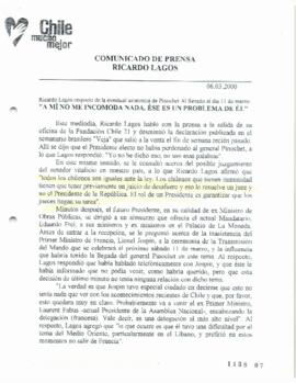 Comunicado de Prensa relativo a opinión de situación Judicial de Pinochet