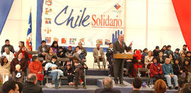 Reunión con beneficiarios del programa Chile Solidario