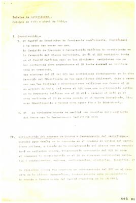 Informe de Actividades. Octubre 1983 a abril de 1984.