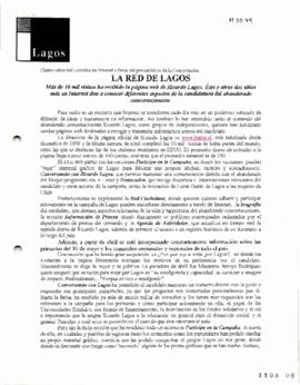 La Red de Lagos. Comunicado de Prensa