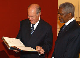 Visita del Secretario General de la ONU, Sr. Kofi Annan, cena en su honor