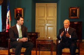 Audiencia del Presidente de la República con Príncipe Felipe de Asturias