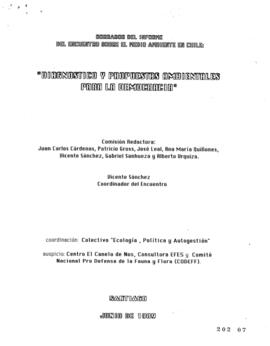 Diagnóstico y Propuestas Ambientales para la Democracia. Informe