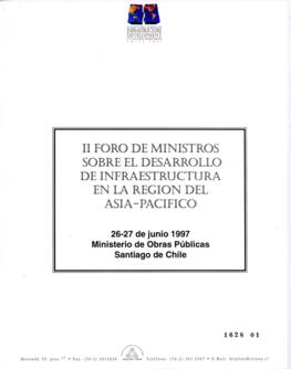 Minuta relativa a II Foro de Ministros para Desarrollo De Infraestructura en Región Asia Pacífico