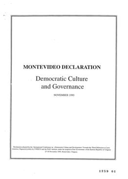 Montevideo Declaration Democratic Culture and Governance