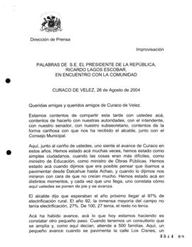 Declaraciones de S.E. el Presidente de la República, Ricardo Lagos Escobar, en Encuentro con Comu...