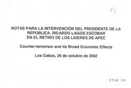 Notas para Discurso del Presidente de la República en Retiro de Líderes Apec, México