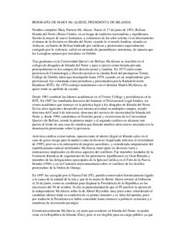 Audiencia con Presidenta de Irlanda