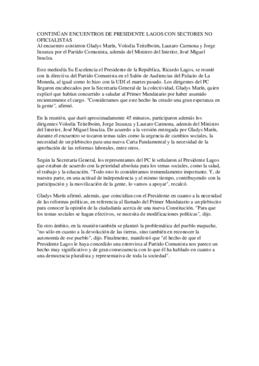 Reunión con dirigentes del Partido Comunista